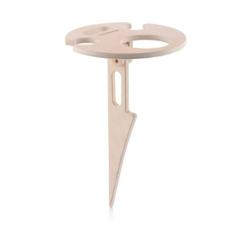 Porte bouteille & Verre portable pliable Bois - 20x31cm-1