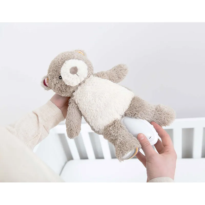 Peluche veilleuse musicale Bruno l'Ours - Gris-4