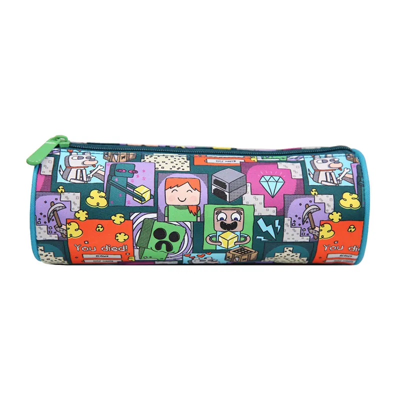 Trousse ronde Minecraft Vert - 22x7cm-0