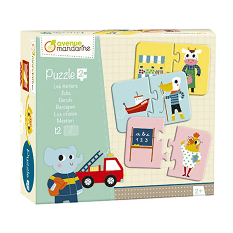 Puzzle Les métiers 12x2pcs - 24m+-0
