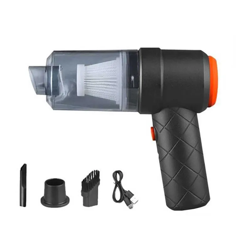 Mini aspirateur sans fil rechargeable 2en1 - Noir-4