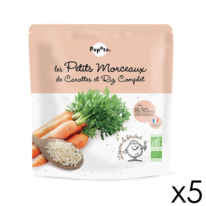 5x190g Petits Morceaux Riz Carotte-0