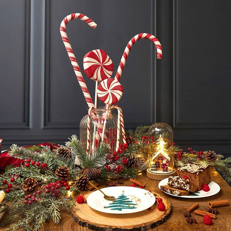 2 Décorations sucre d'orge - 17x68x2.3cm-1