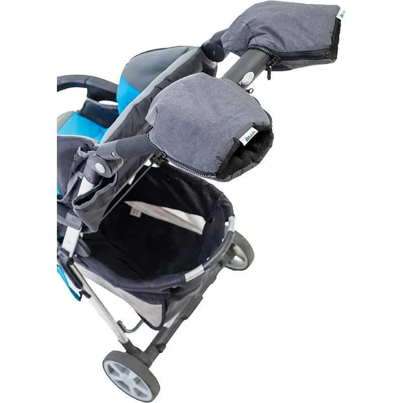 Moufles poussette Polaire Alpin - Kaki-3