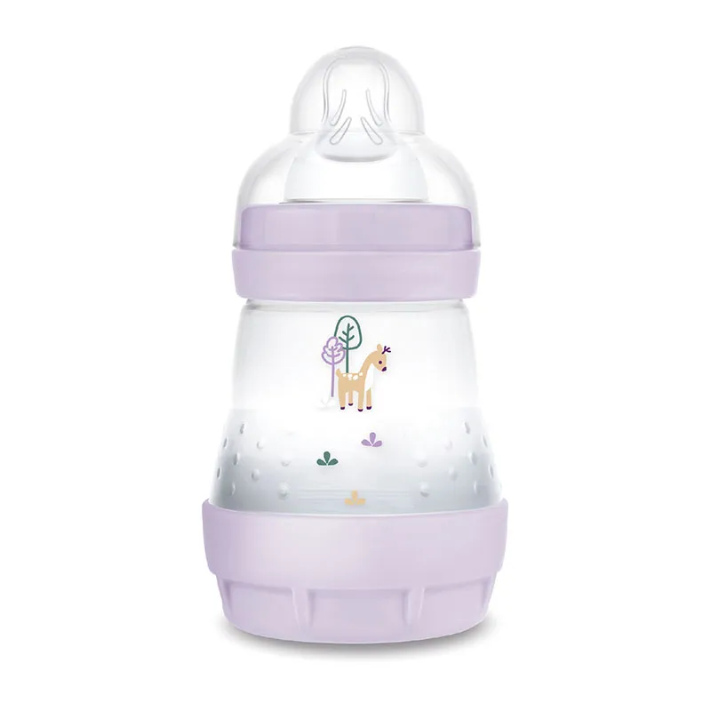 2 Biberons Easy Start anti-colique 160ml Tétine 1 - Lilas/Sable-1