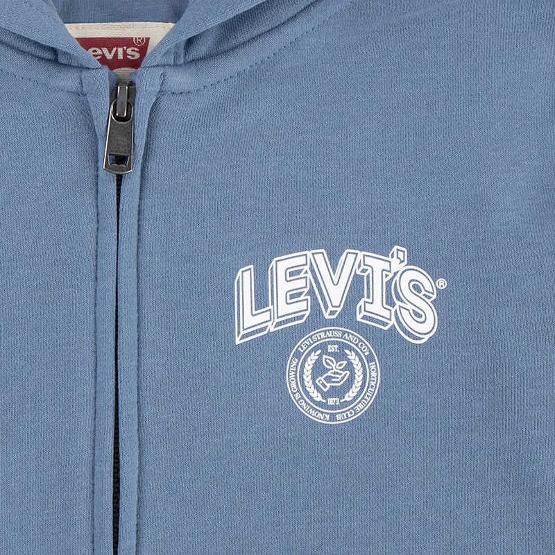Sweat zippé à capuche Solid - Cornetblue-3