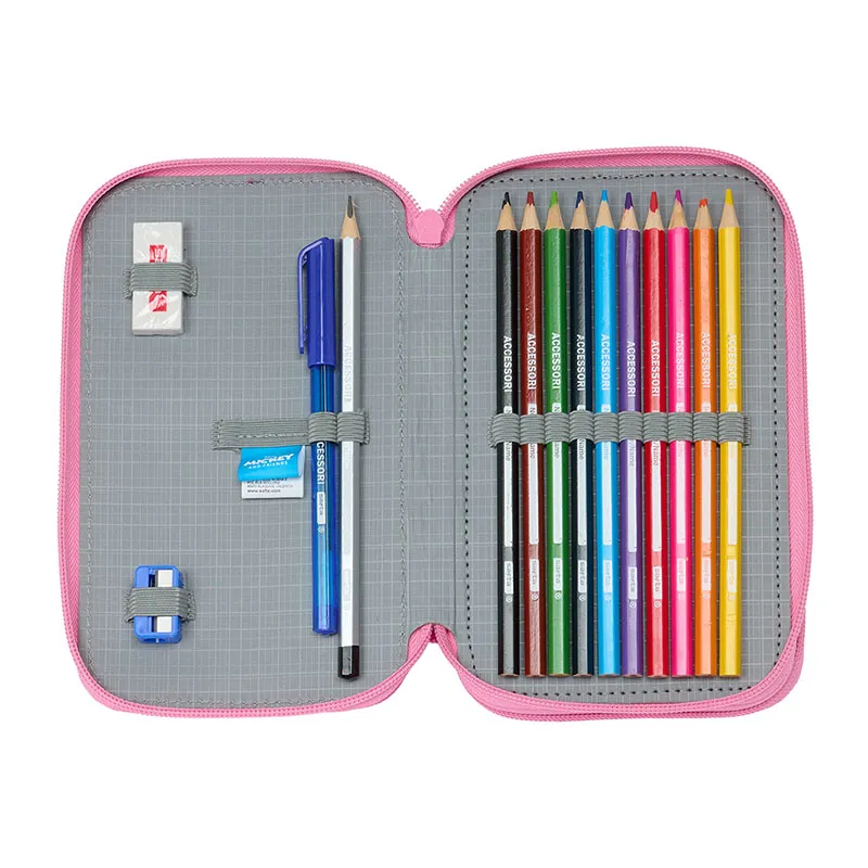 Trousse double + Access 28pcs. Minnie - 12,5x19,5cm-3