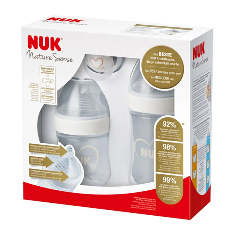 Coffret 2 Biberons Nature Sense 150/260ml + Sucette Genius - 0m+-2