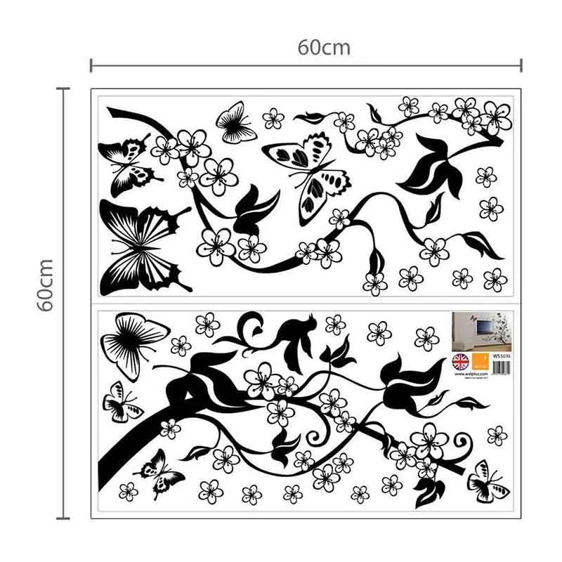 Stickers - Fleurs & Papillons 3D-4