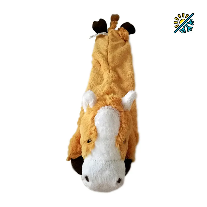Peluche bouillotte tour de cou Cheval 60cm - 36m+-0