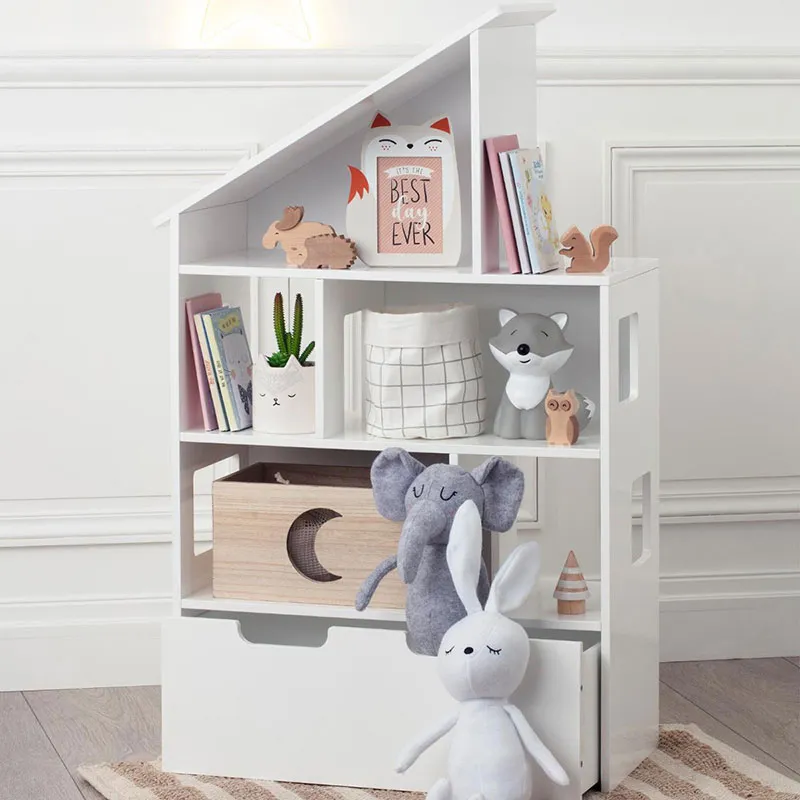 Étagère Coffre à roulettes maison - 64,5x30x103,5cm-1