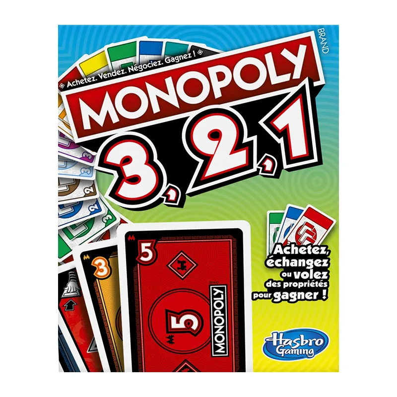 Jeu de cartes Monopoly 3,2,1 - 7+-5
