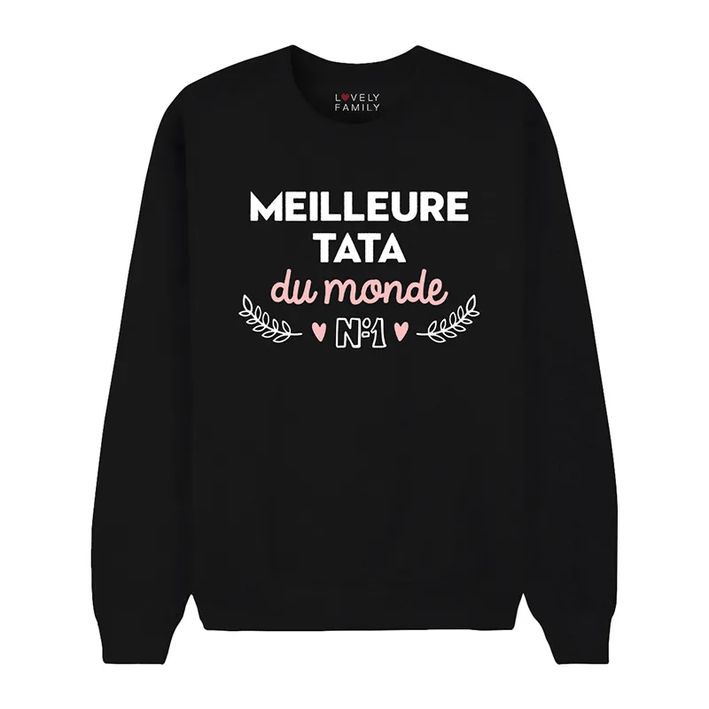 Sweat Femme Tata n1 - Noir-0