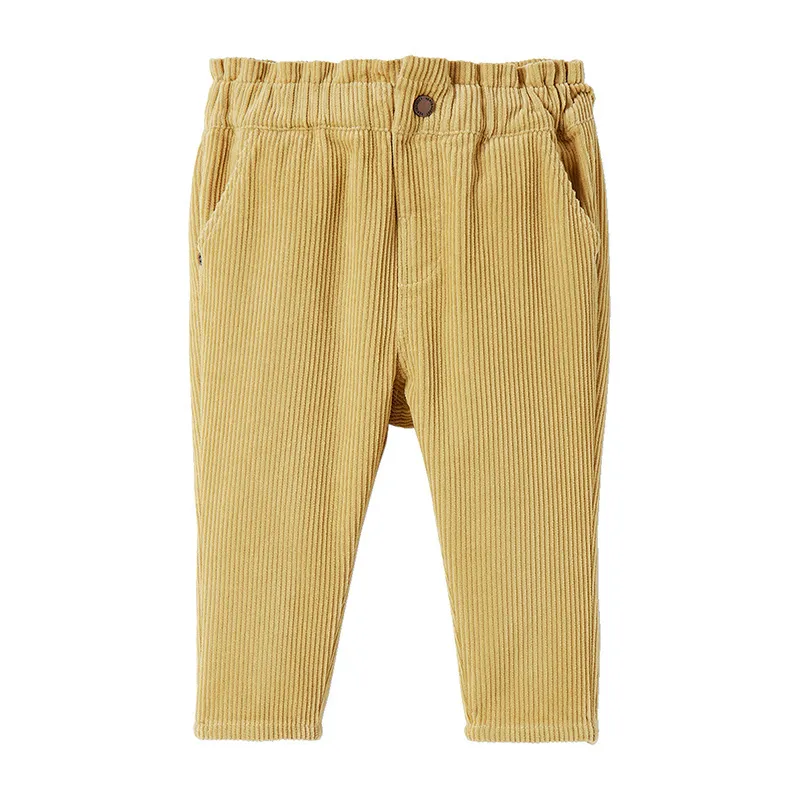 Pantalon velours côtelé - Moutarde-0