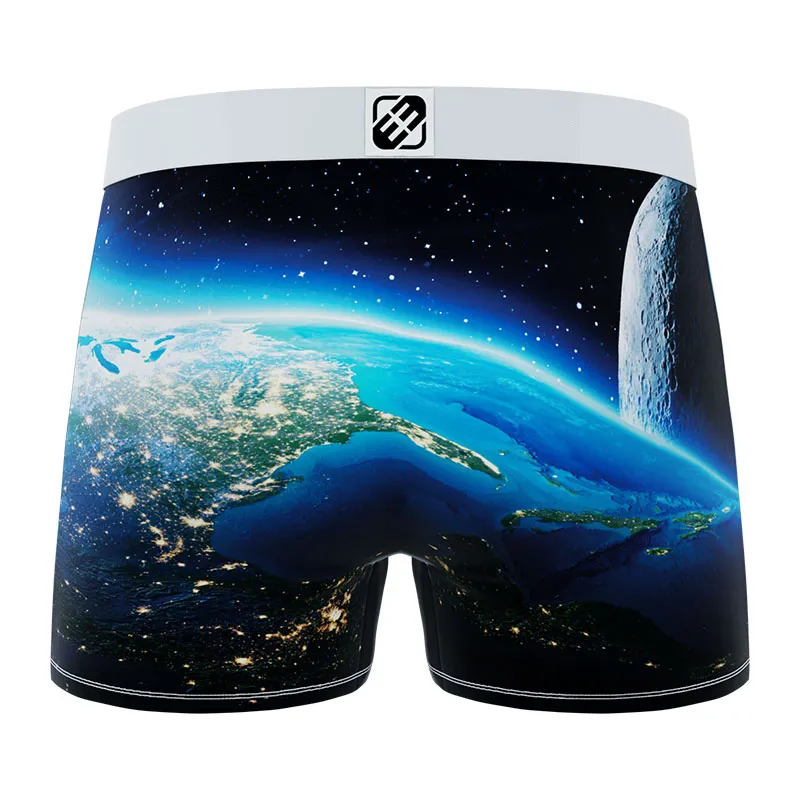 4 Boxers Garçon Landscape Freegun - Bleu-4