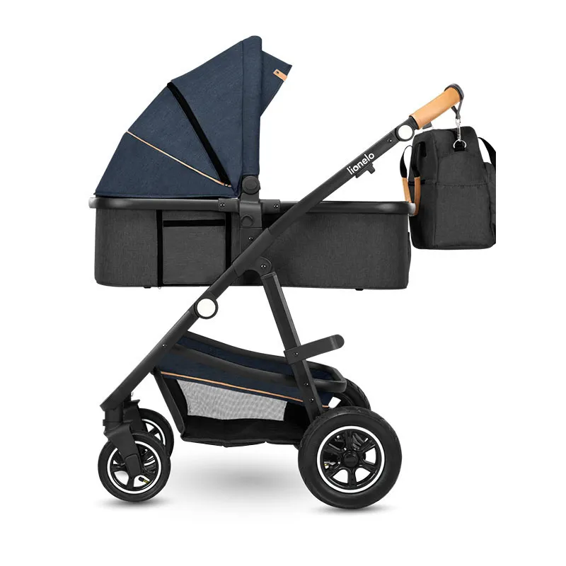 Trio Poussette Amber + Nacelle + Cosy Gr.0+ Bleu Navy - 0m+-14