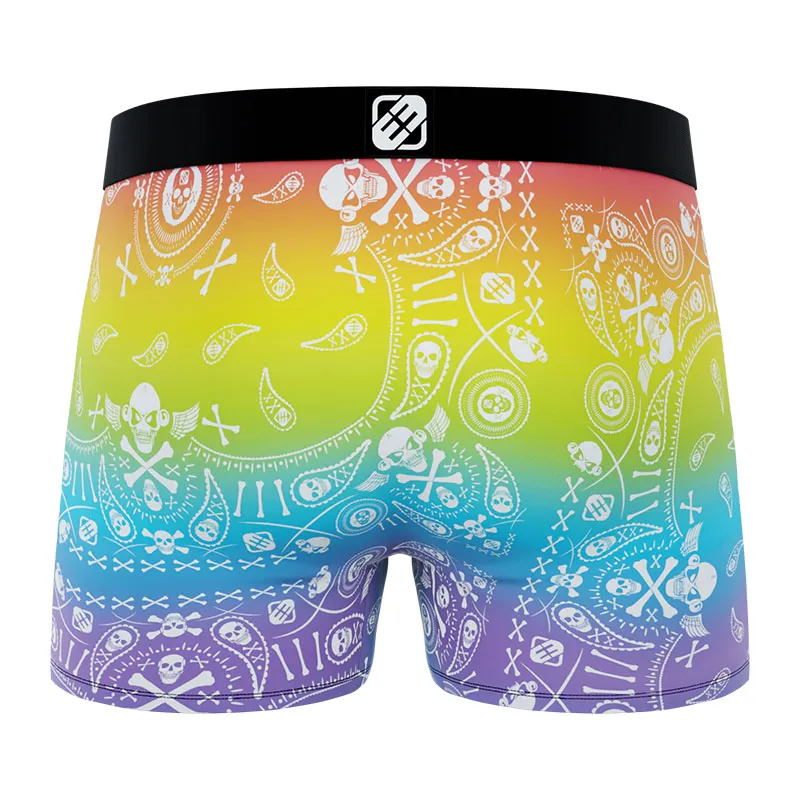 3 Boxers Homme Rainbow - Vert/Jaune/Orange/Bleu/Violet-2