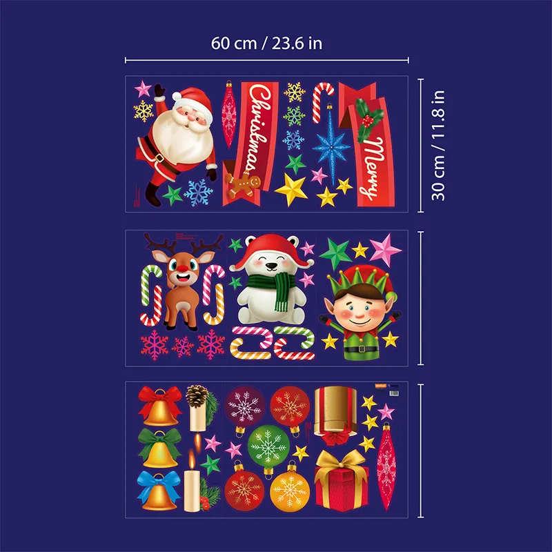 Stickers - Les amis de Noël colorés-4