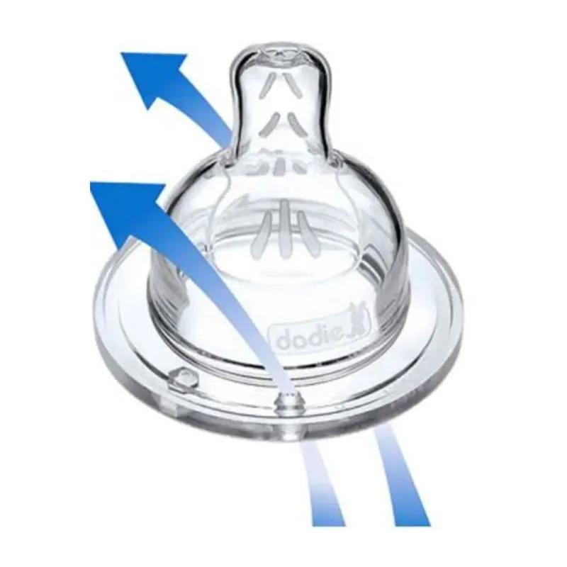 Bib anti-coliq. Tétine plate 330ml déb.3 Bleu Mer- 6m+-4