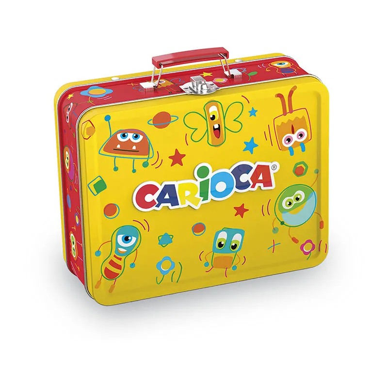 Valisette en métal Feutres + Carnet - 100pcs-0