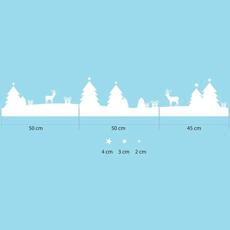 Stickers Électrostatique - Frise de Noël-3