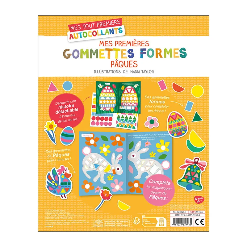 Mes premières gommettes formes Pâques - 36m+-2