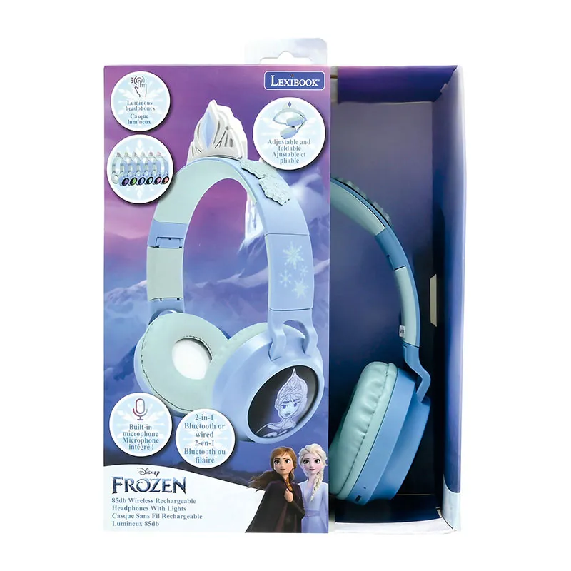 Casque Bluetooth avec effets lumineux Reine des Neiges - 4+-2