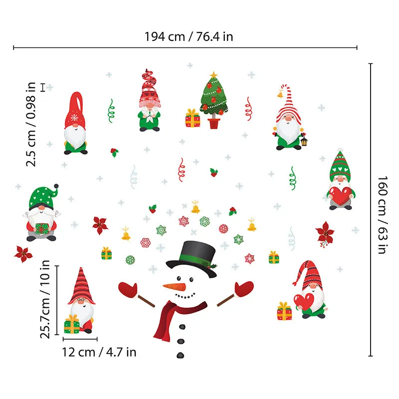 Stickers - Gnomes mignons & Bonhomme de neige-6