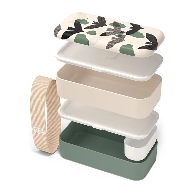 Set Lunch Box Original Birds + Bouteille + Accessoires - 1L-1
