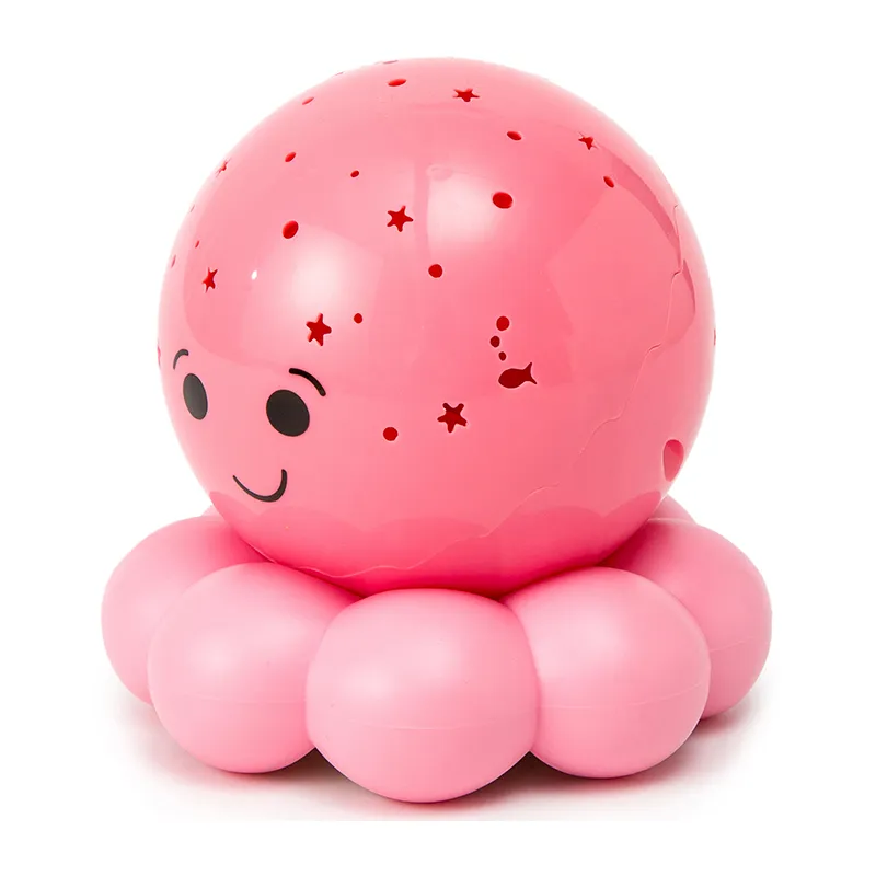 Veilleuse nomade Twinkles Pieuvre Rose - 11x11x11cm-2