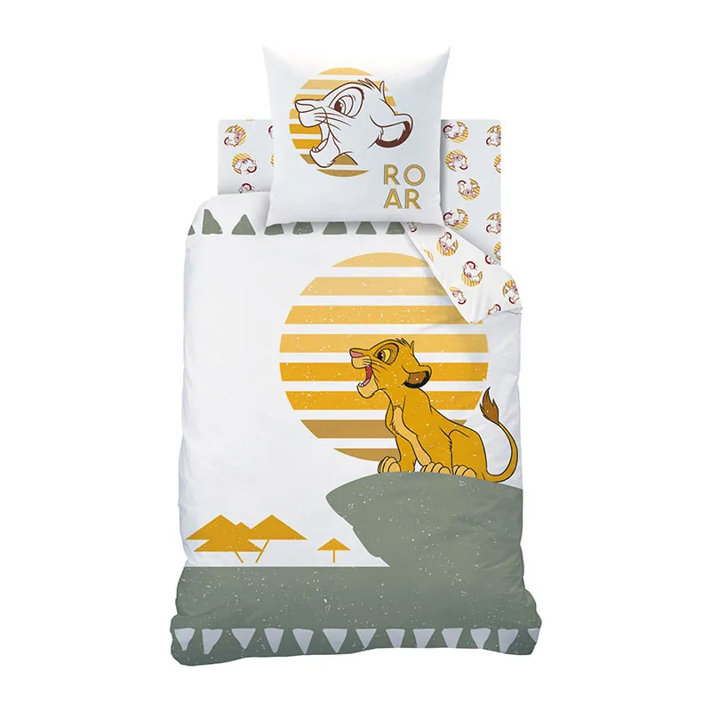 Parure 2pcs Le roi Lion Blanc - 140x200cm-1