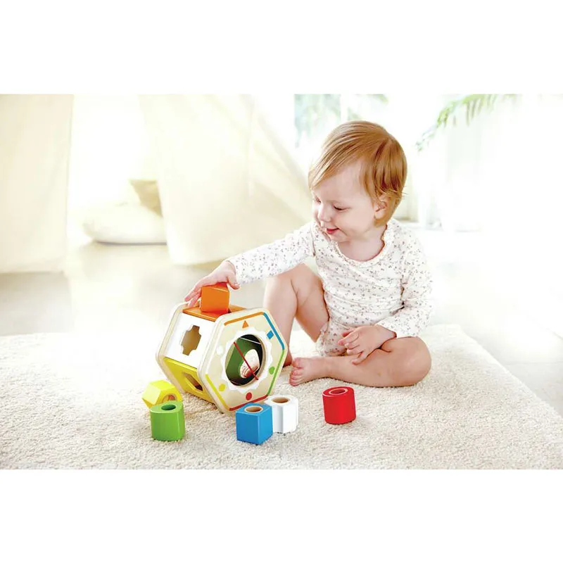 Trieur de formes en bois 7pcs - 12m+-1
