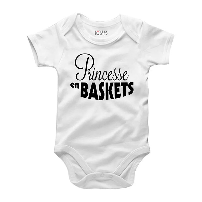 Body Princesse en baskets - Blanc-0