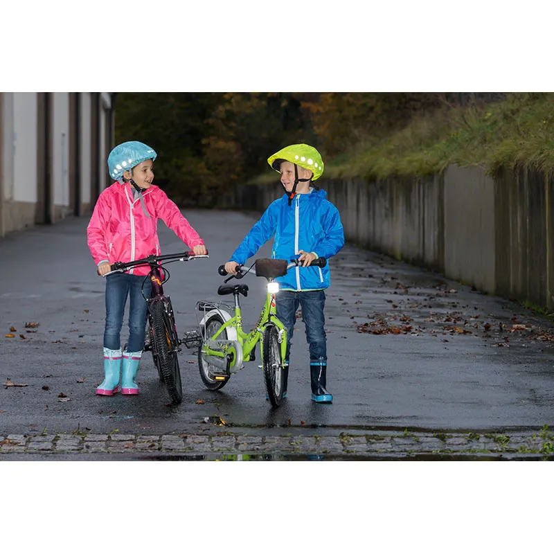 Protège casque imperméable - Jaune fluo-7