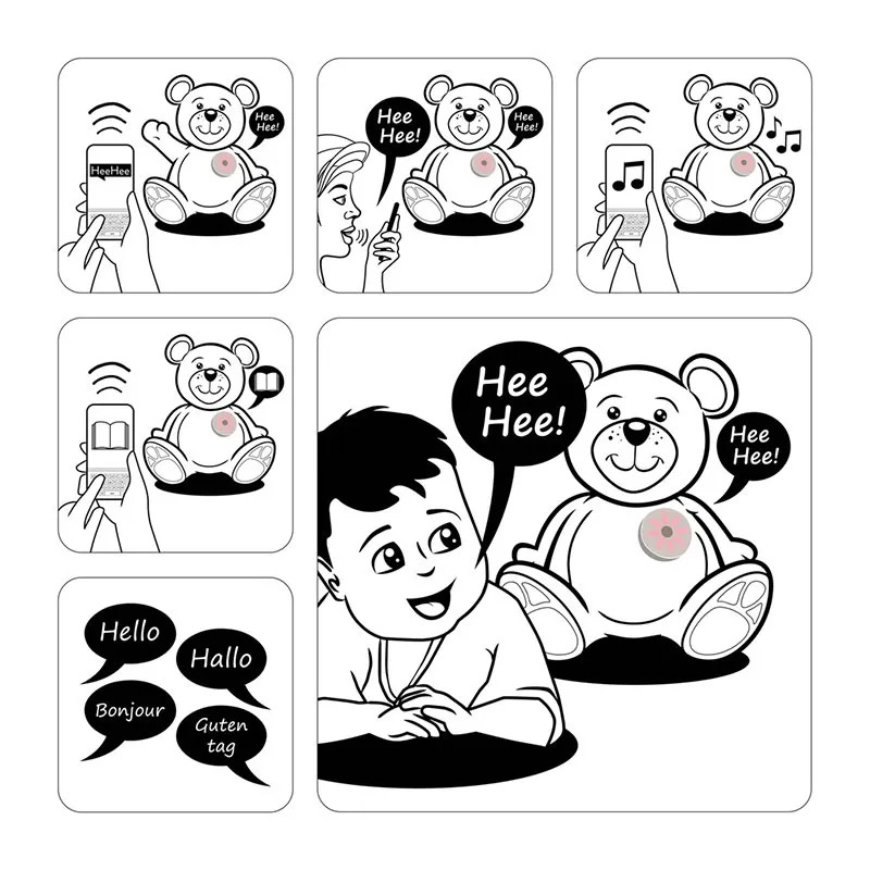Bouton de conversation interactif Heehee - Multicolore-3
