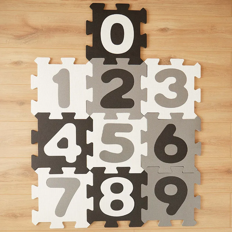 Puzzle Chiffres Mat Noir/Blanc 10pcs - 12m+-7