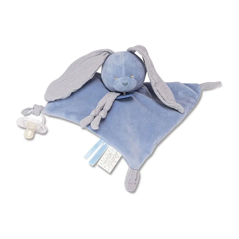 Doudou Lapin Bleu mystère - 23cm-0