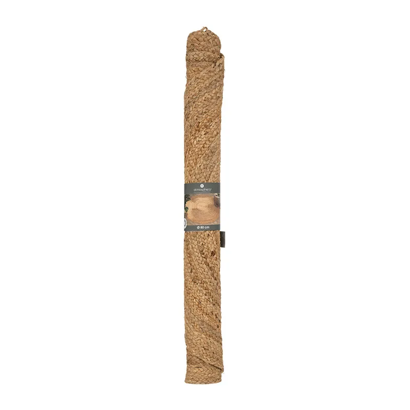 Tapis rond Jute Naturel Beige - ø80cm-4