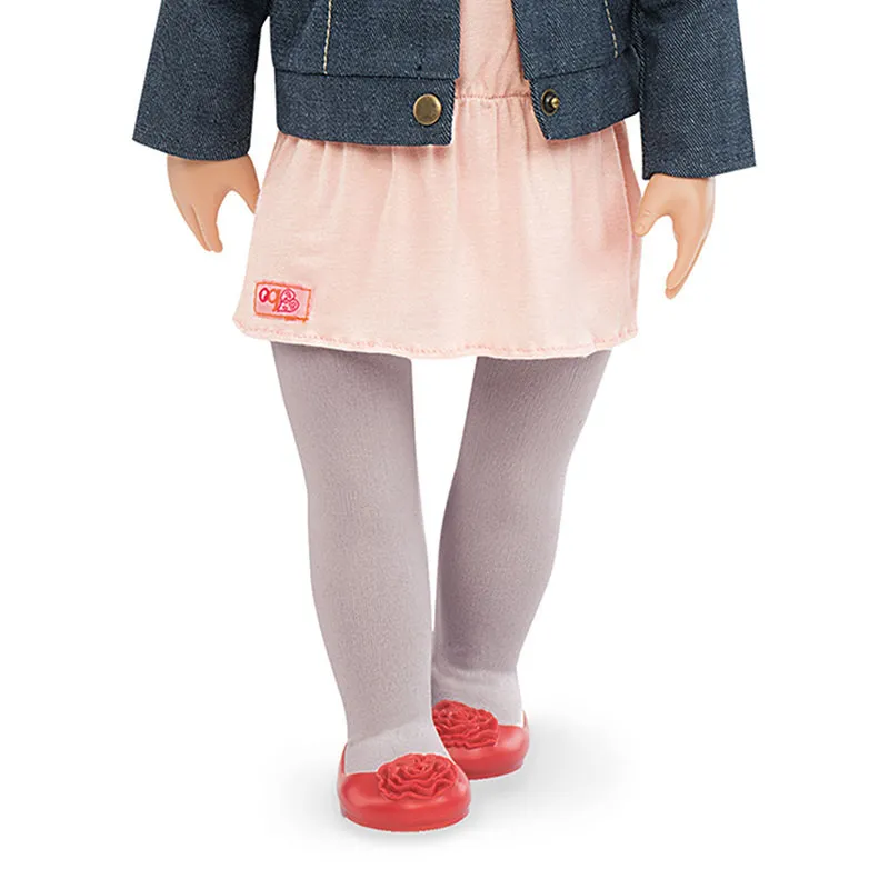 Tenue Tunique & Veste en jean - Poupée 46cm-3
