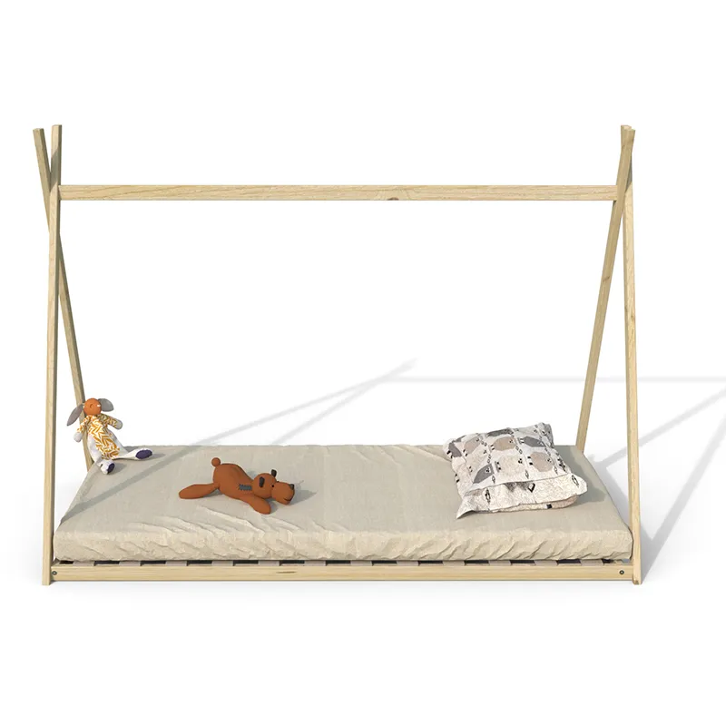 Lit cabane Tipi Sioux + Sommier Naturel-4