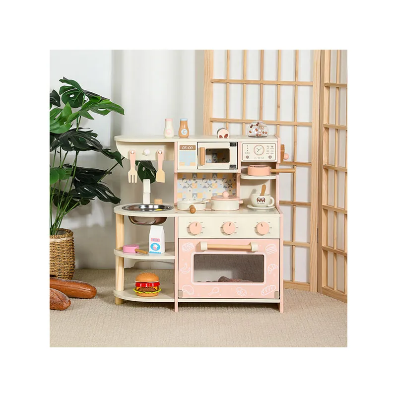 Cuisine en bois avec accessoires - 54x23x47cm-2