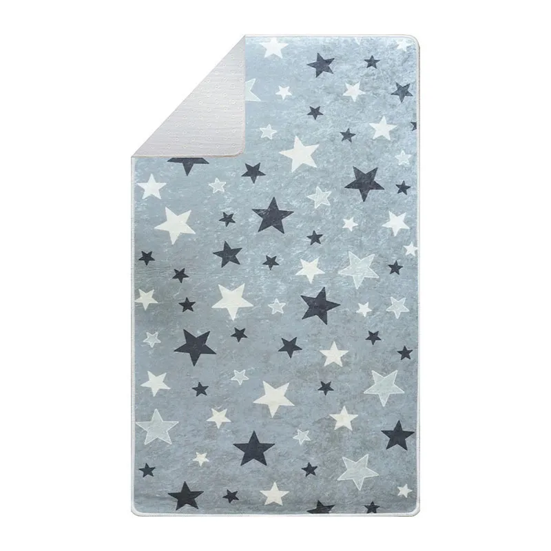 Tapis Enfant Étoiles Gris - Plusieurs dim. dispos-2