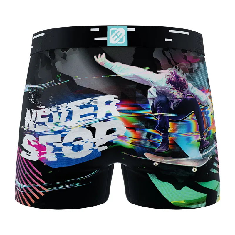 5 boxers homme Tech Glitchy - Noir/Jaune/Violet/Rouge-10