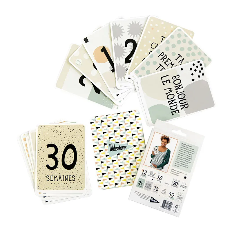 Coffret 24 Cartes Étapes pour future maman-3