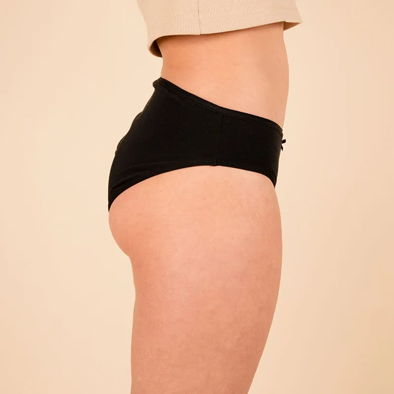 Culotte menstruelle classique Noire - Flux abondants-1