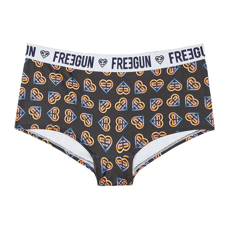 3 Boxers Fille Miss Freegun - Rose/Noir/Blanc-3