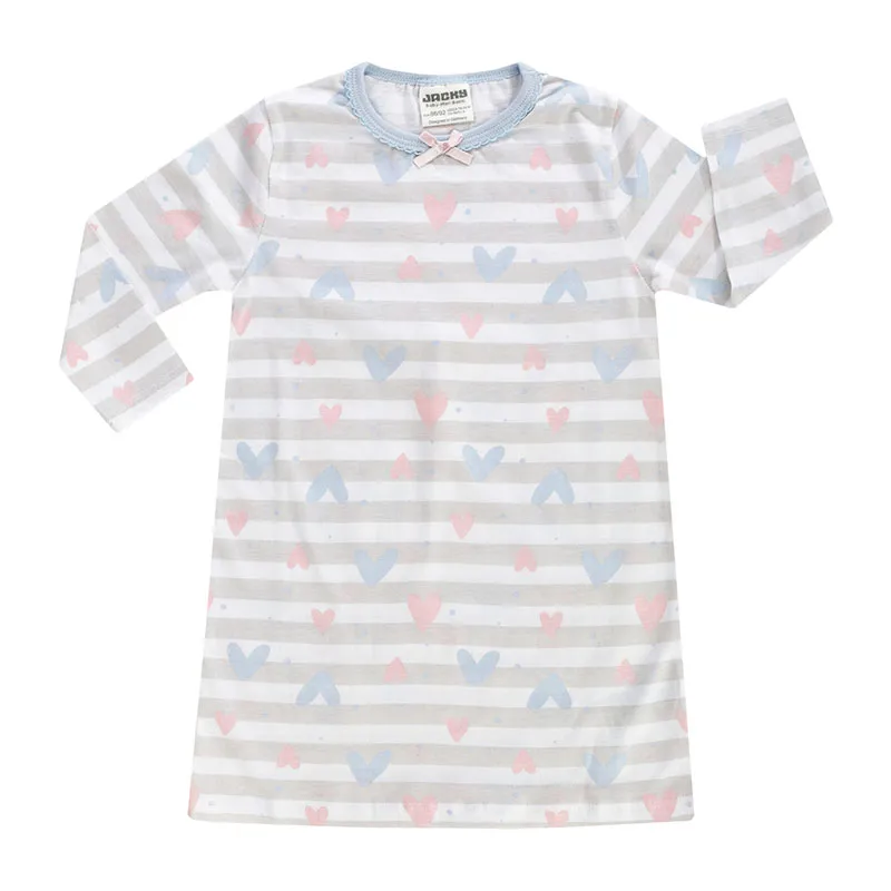 Chemise de nuit Rayures - Gris-0