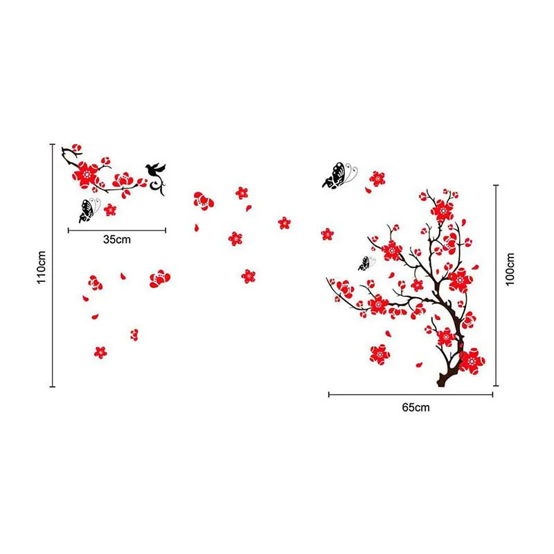 Stickers - Fleurs & Papillons 3D-2