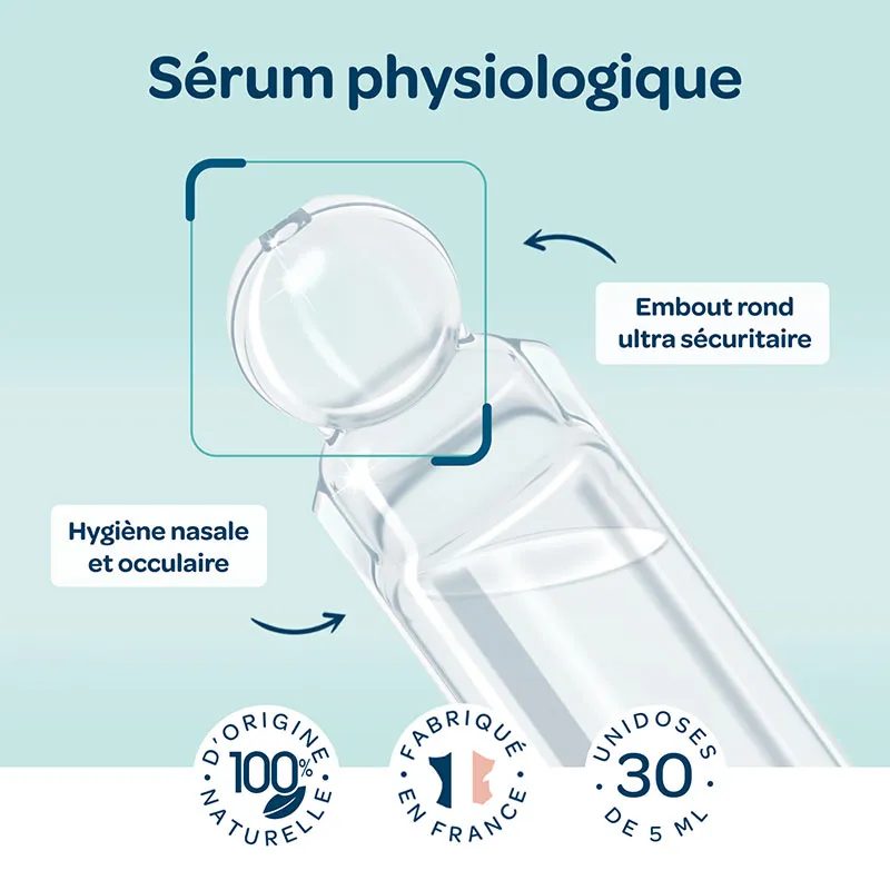 90 Sérum physiologique unidose 5ml - 3x30-3