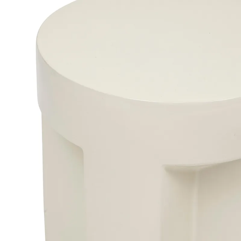 Table café totem Kriz Céramique Ivoire - ø34x41cm-4